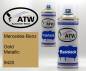 Preview: Mercedes-Benz, Gold Metallic, 9420: 400ml Sprühdose + 400ml Klarlack - Set, von ATW Autoteile West.